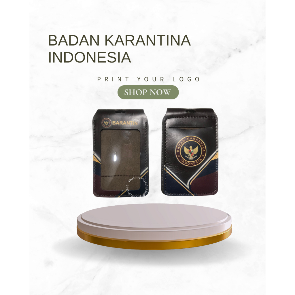 Bikin ID Card Kulit Asli murah - id card custom logo dan nama perusahaan murah