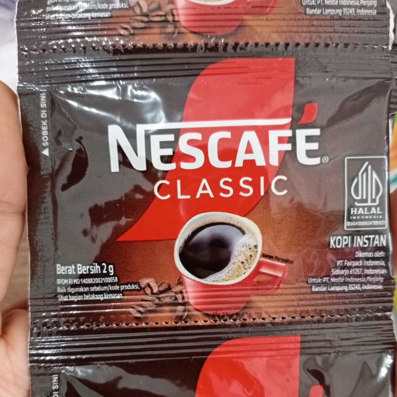 

Nescafe classic 2g 1 rtg isi 10