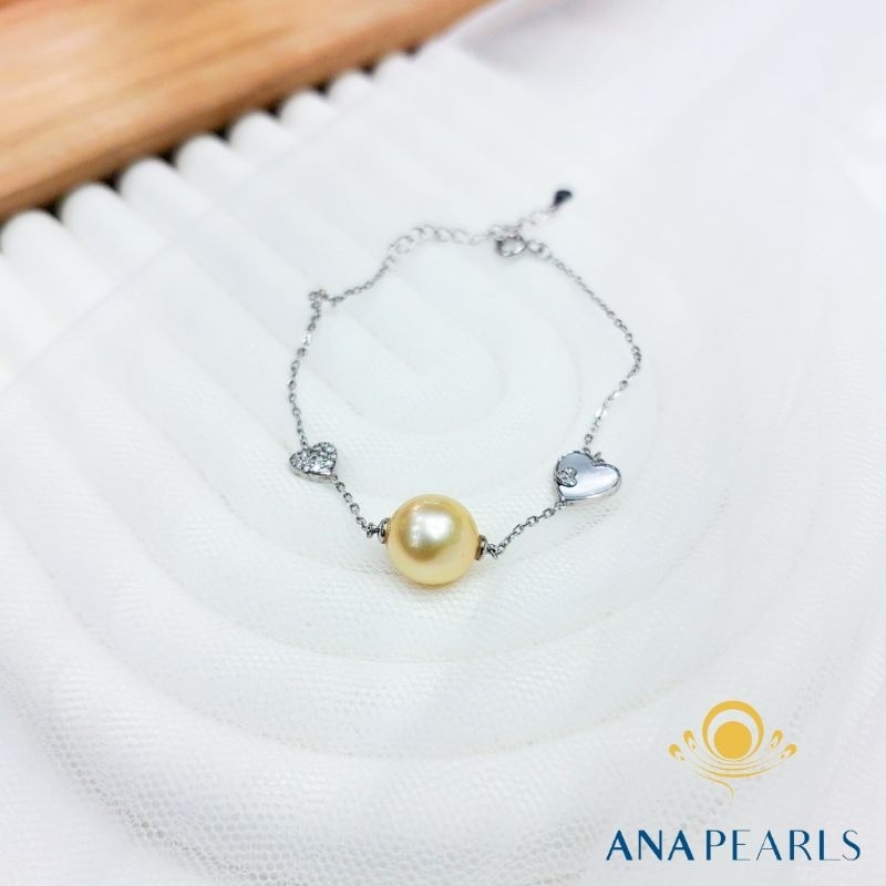 GELANG PERAK 925 MUTIARA AIR LAUT asli Lombok