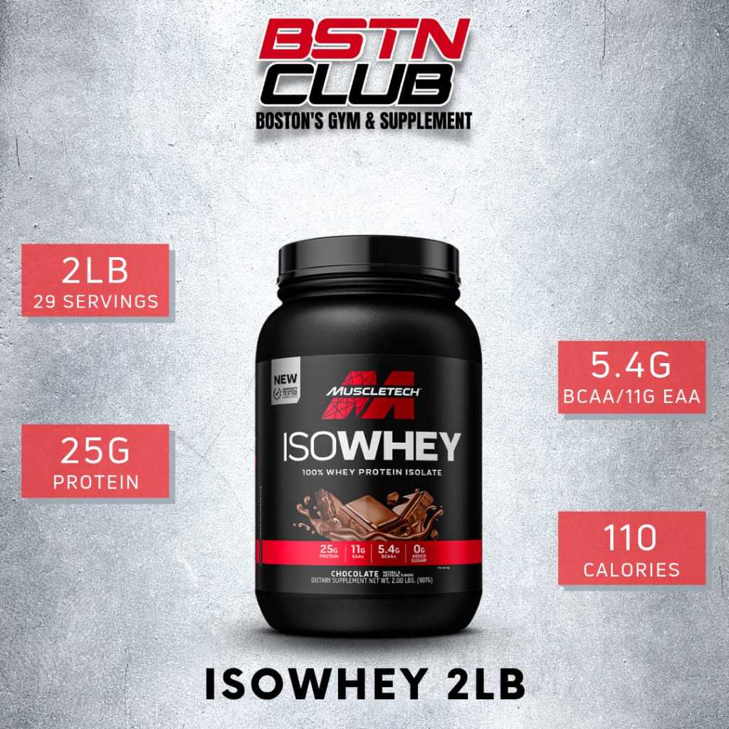 MUSCLETECH ISOWHEY 100& WHEY PROTEIN ISOLATE 2LBS