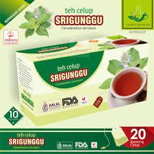 

Teh Srigunggu Herbal Gurah Mengobati batuk Berdahak Sesak Nafas sakit tenggorokan dari Tazakka isi 20 kantung teh Celup sudah BPOM dan Original