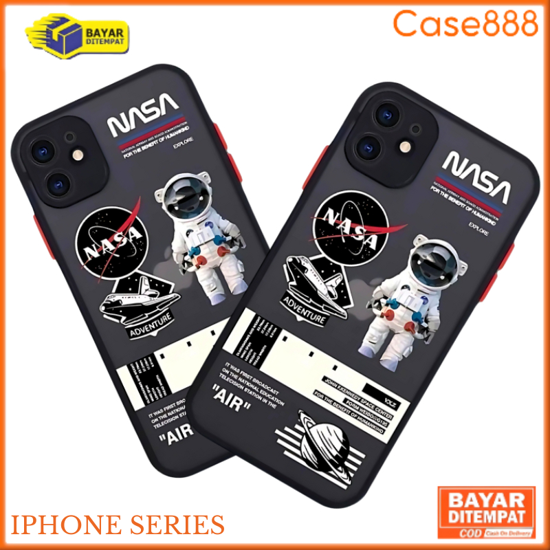 Case iPhone 7 Plus 8 Plus X XS XS MAX 11 PRO MAX 12 PRO MAX casing dove candy Hybrid Motif Nasa