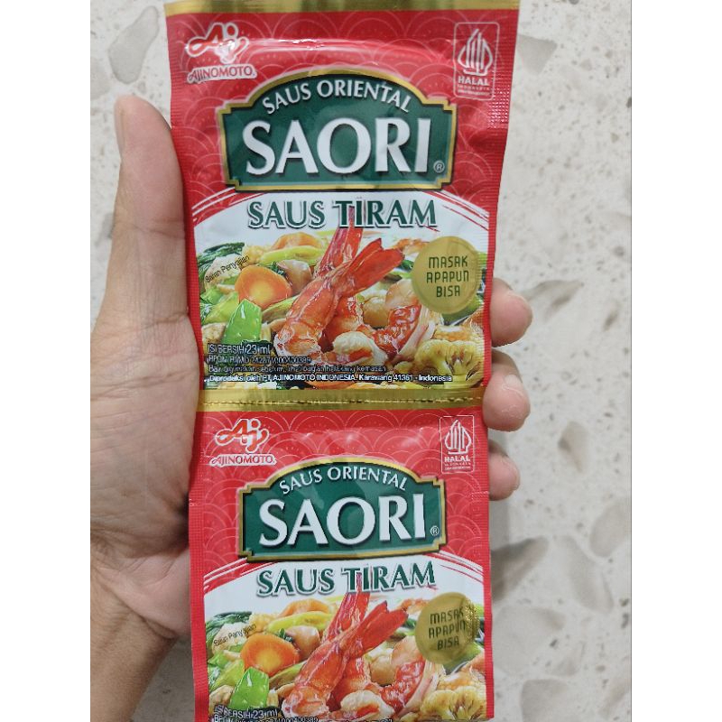 

Saus Tiram Saori Kemasan 1 Renceng isi 10 Sachet