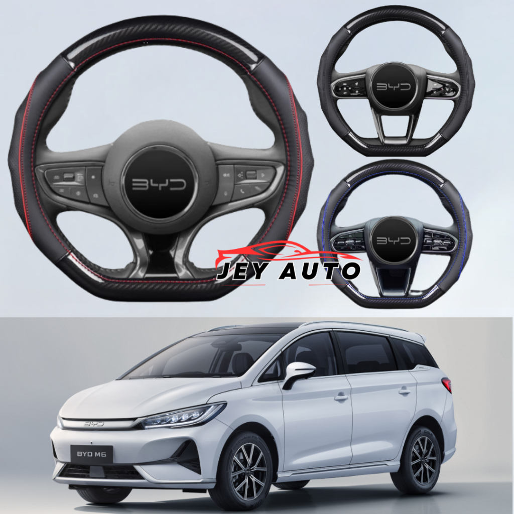 Sarung Stir BYD M6 Bahan Kulit