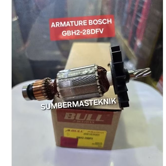 ARMATURE BOSCH GBH2-28DFV ANGKER ROTOR MESIN ROTARY HAMMER BOSCH GBH 2-28 DFV BULL BOSCH GBH2 28DFV