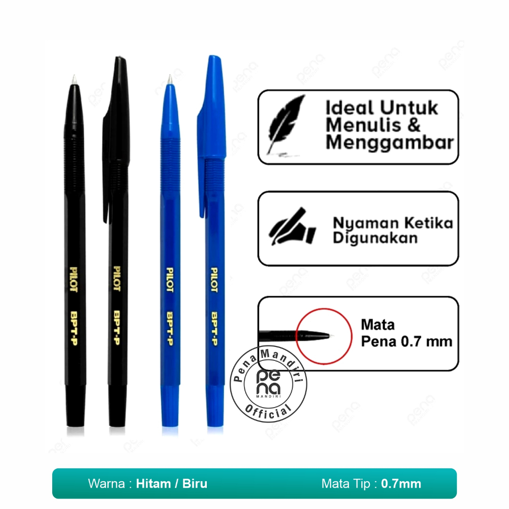 

Ecer Pen pilot ecer | ballpoint pilot pulpen pilot BPT-T 0.7mm