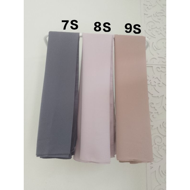 Kerudung segi empat warna SOFT LILAC 8S size 120x120