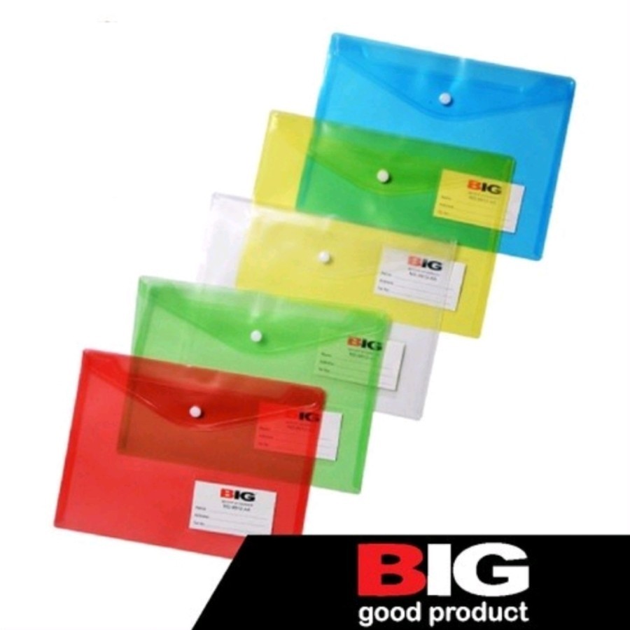 

[ 1 PAK ISI 12 ] Map Kancing BIG Folio / Map Kancing F4 Folio Plastik Transparan / Dokumen Punggung MF-8111 isi 12 pcs