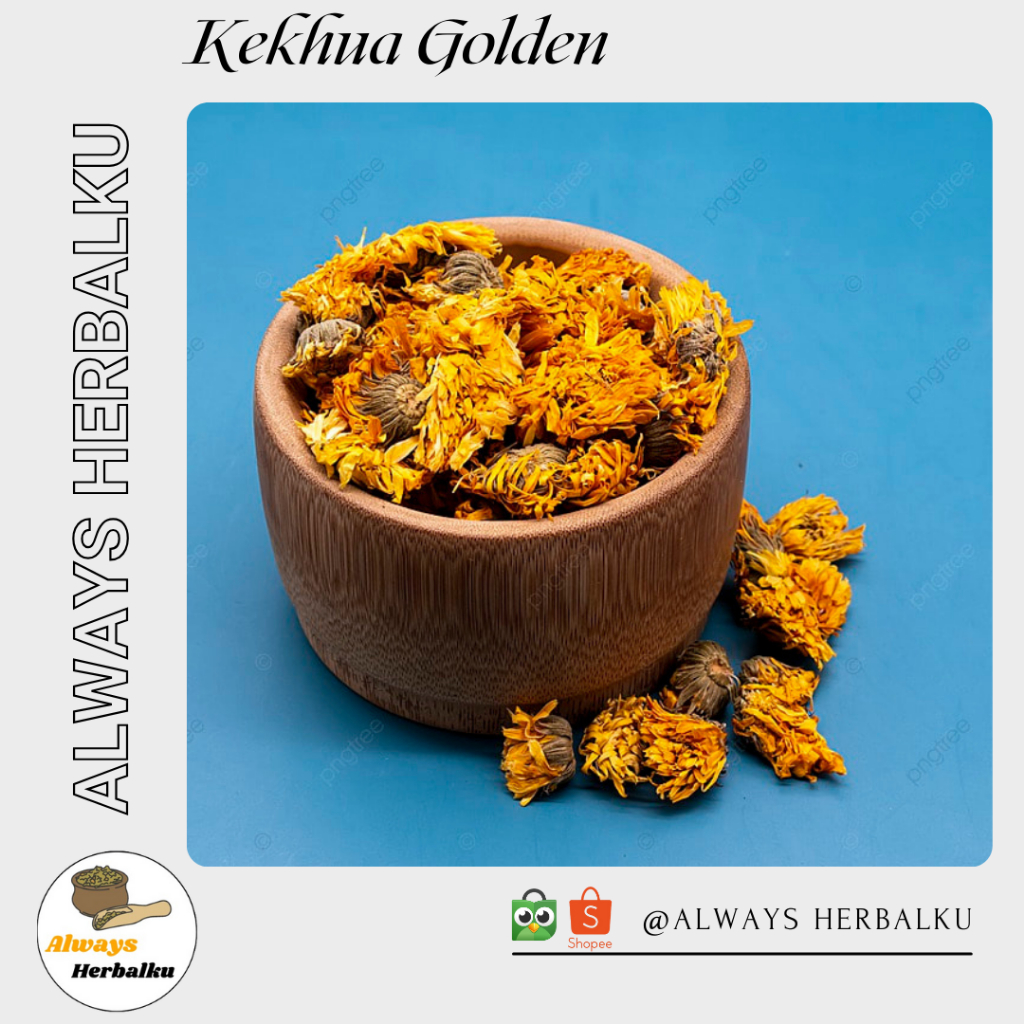 

Kekhua Golden / Gold Chrysanthemum / Kekhua kuning / Chrysanthemum tea / Dried Golden Chrysanthemum -250gr