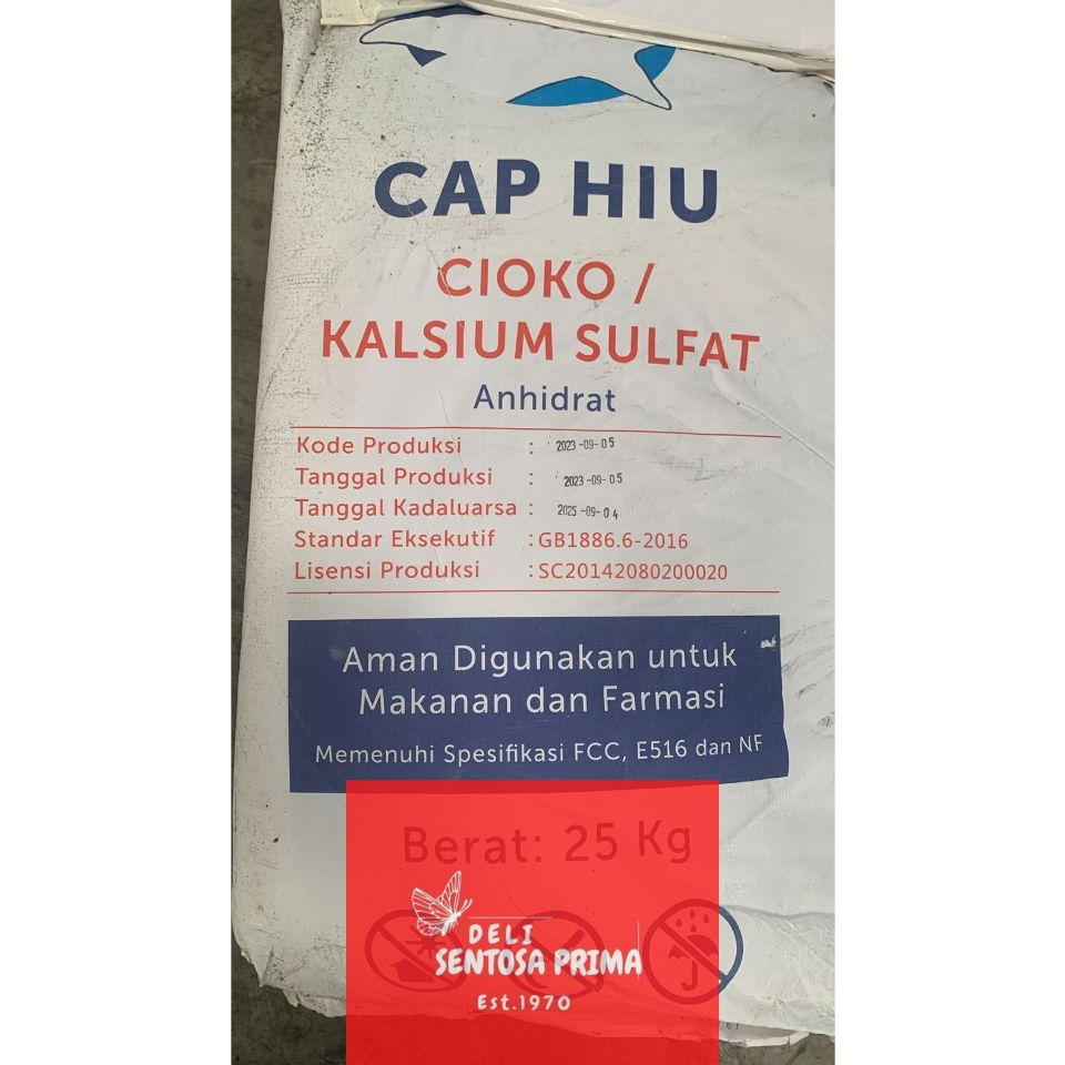 

KALSIUM SULFAT / CIOKO CAP HIU FOOD GRADE PK @500 GRAM