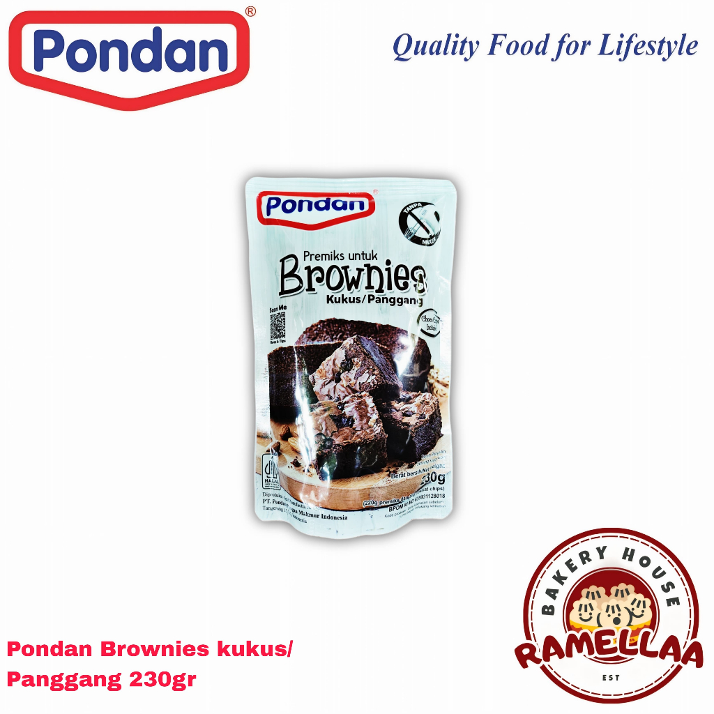 

Pondan Brownies kukus/Panggang Premix 230gr