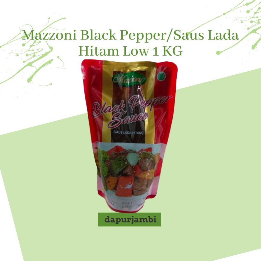 

Mazzoni Black Pepper/Saus Lada Hitam Low 1 KG