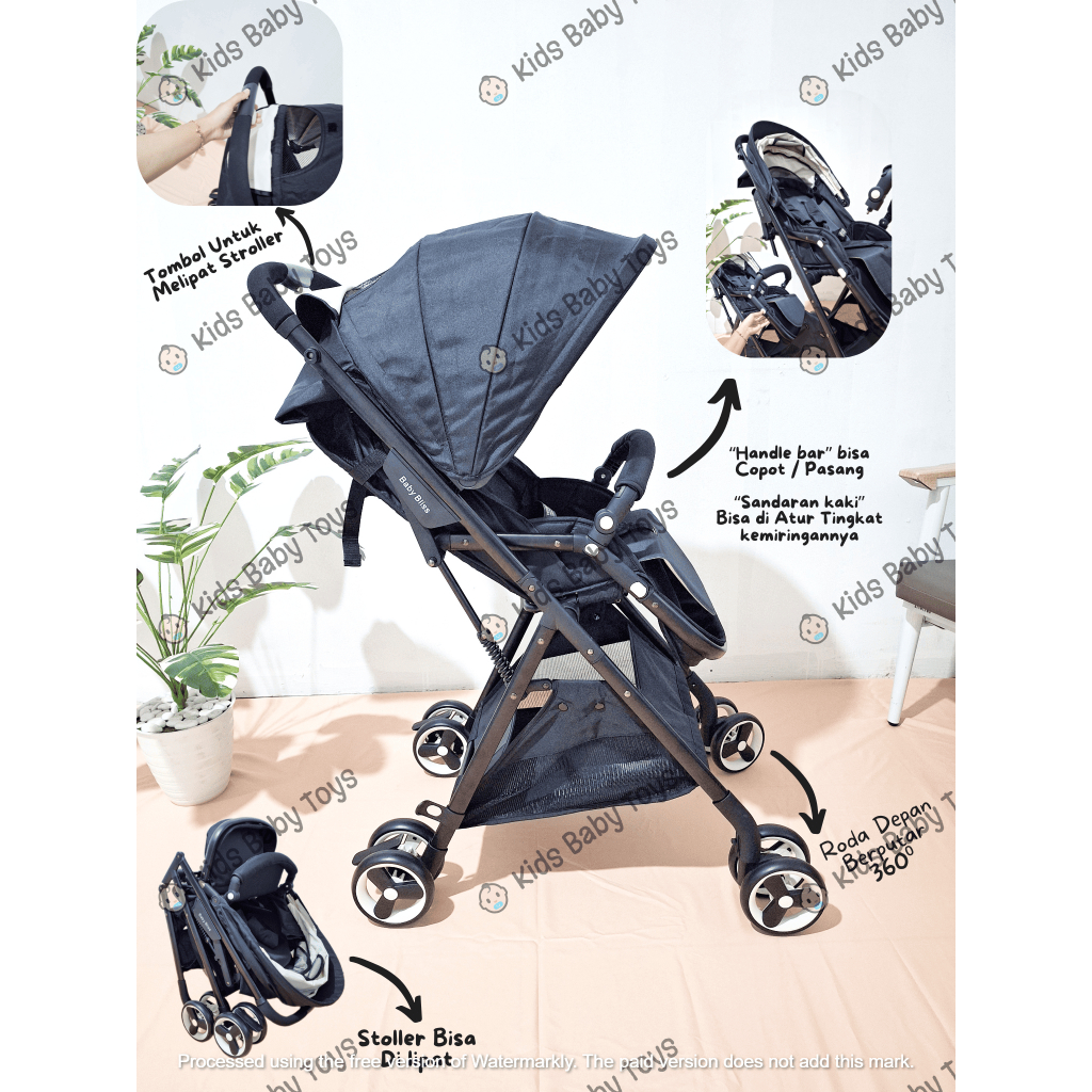 Stroller Baby / Kereta Dorong Bayi / Stroller Murah Good Quality / Stroller Cabin Size / Stroller Bl