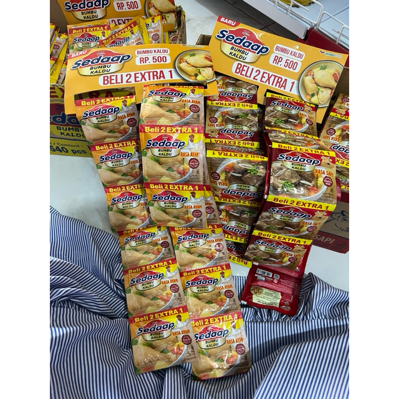 

[1 RENTENG 18 saset]Sedaap bumbu kaldu ayam / sapi 1 renceng isi 18 saset/Sedaap Bumbu Kaldu