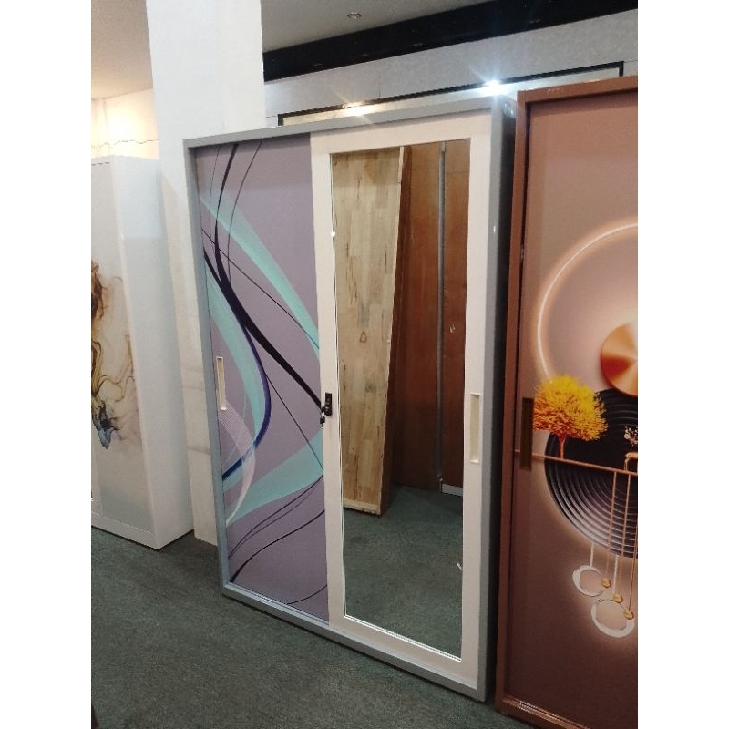 Lemari Pakaian, Lemari Plat Besi, 2 Pintu Sliding