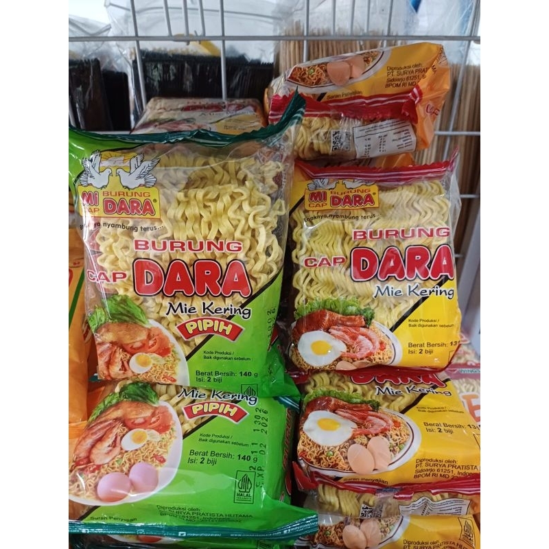

Mie Pipih dan Mie Kering Burung Dara 140g