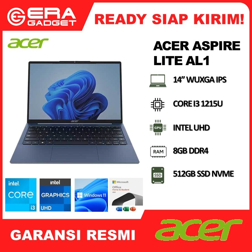 Acer Aspire Lite AL1 Magical Color I3 1215 8GB 512GB W11+OHS 14.0WUXGA IPS