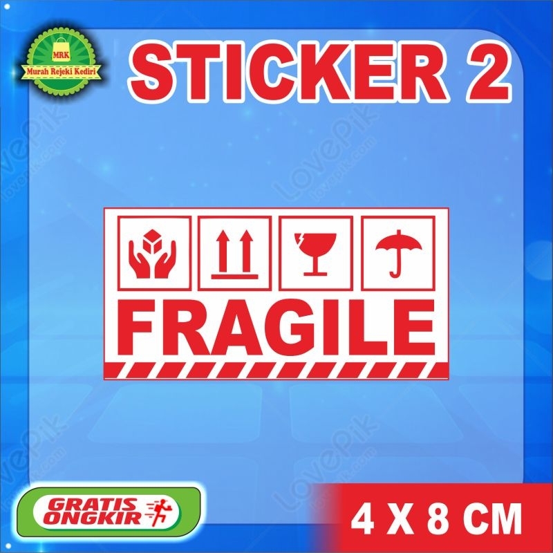 

[100pcs] Label Sticker FRAGILE Wajib Video Unboxing Stiker Jangan Dibanting Online Shop