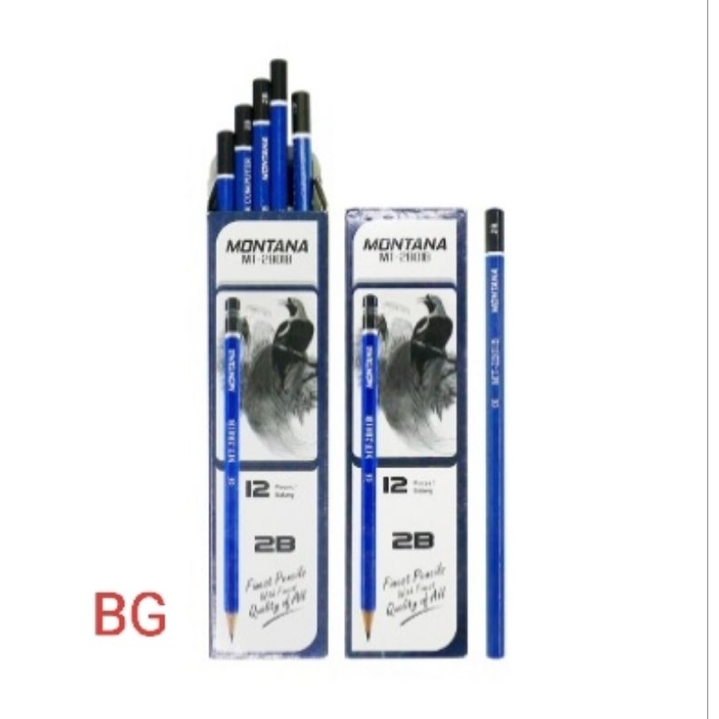 

Pencil / Pensil Montana MT2b01-B / 2B/1 lsn 12 pcs