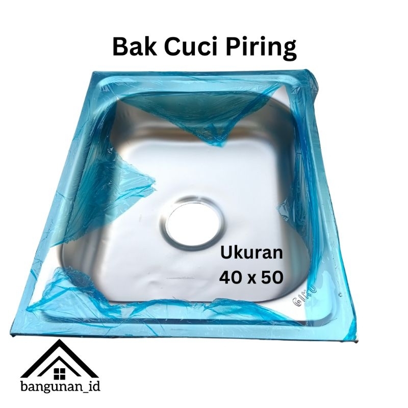 Bak Cuci Piring Kitchen Sink Stainless 40 x 50 cm