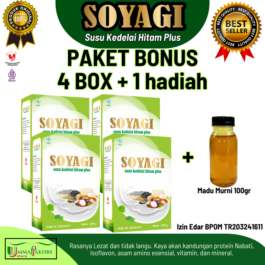 

[Paket 4 box] Soyagi Susu Kedelai Hitam kaya Antioksidan