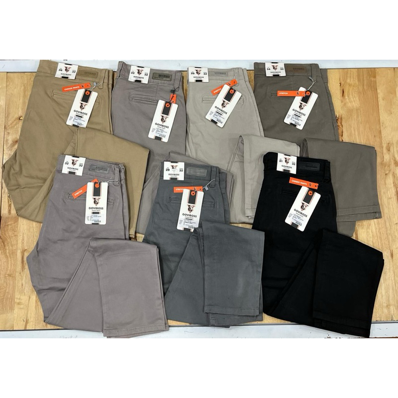 Celana Panjang CHINOS GOVIBOSS Pria Dewasa Slimfit Original Katun Casual COD
