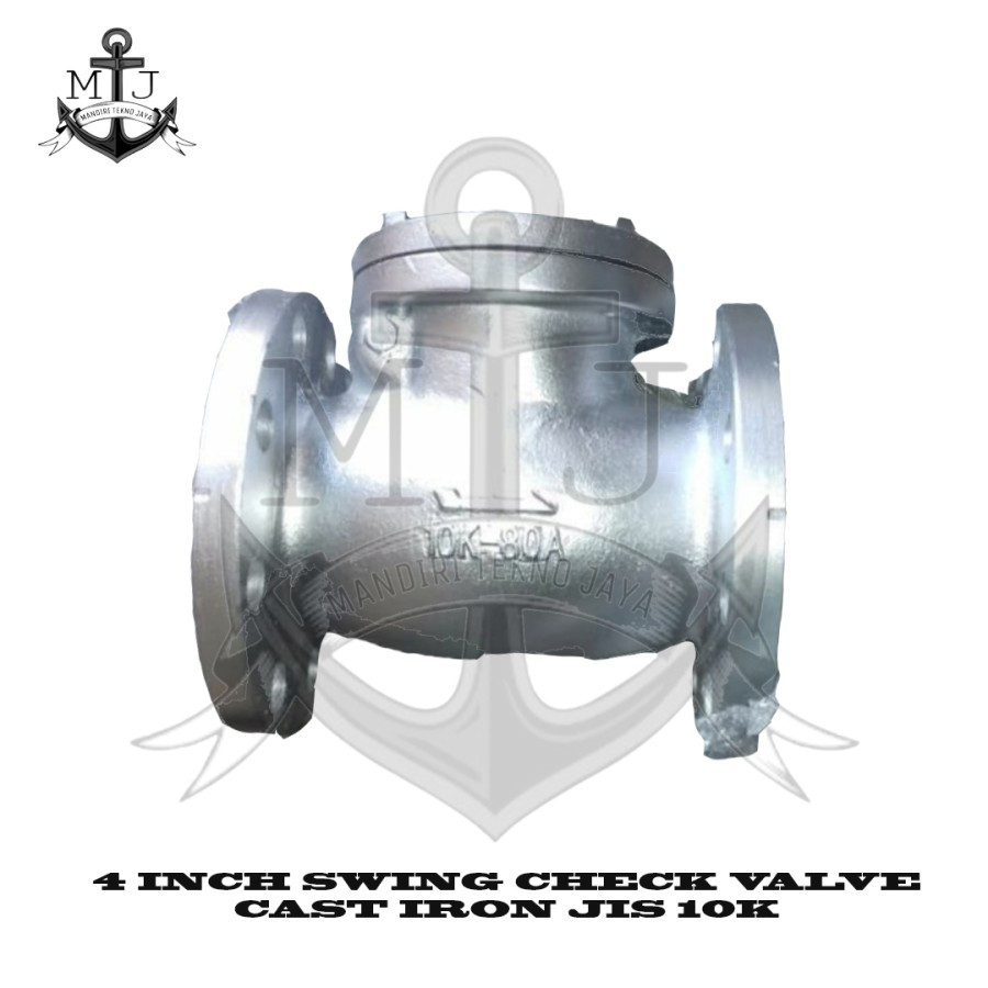 4 INCH SWING CHECK VALVE CAST IRON JIS 10K