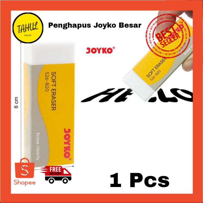

1 Pcs !!! Penghapus Besar Joyko Putih Eraser Penghapus Joyko 526-B20