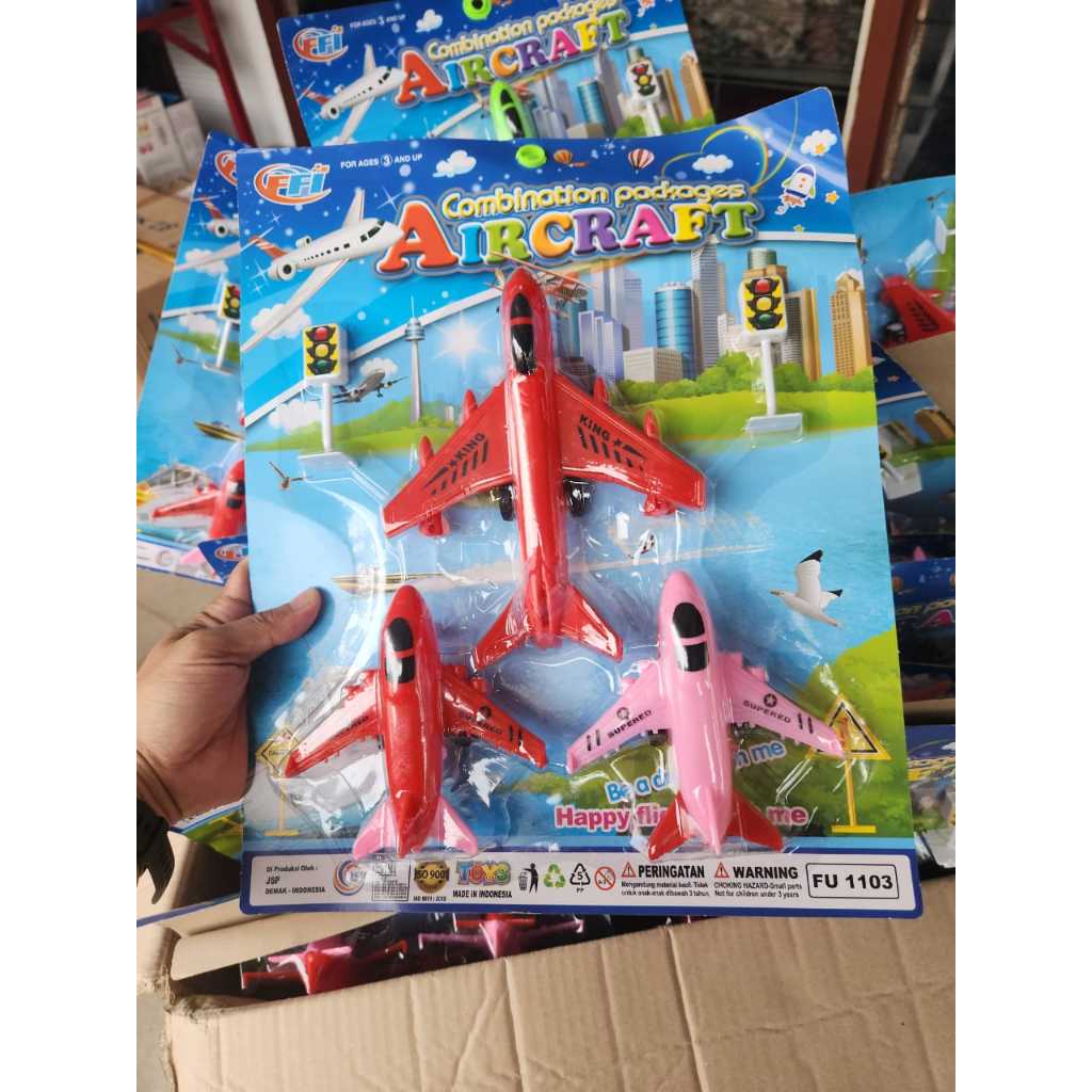 Mainan Anak Pesawat Jet isi 3pc