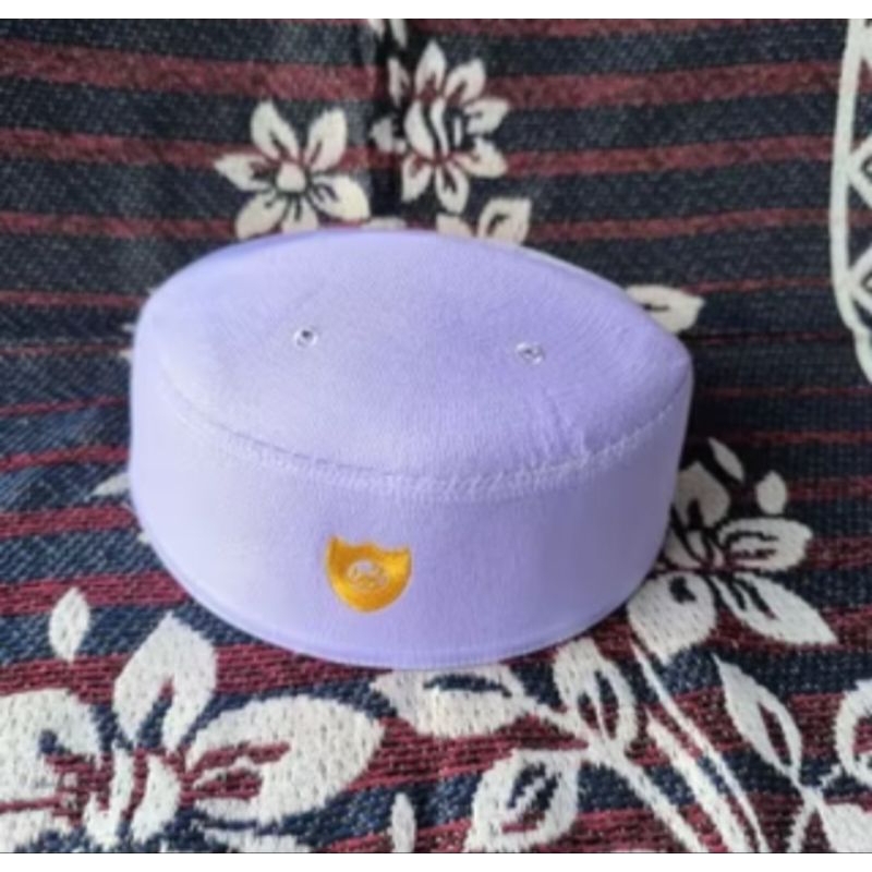 TERBARU PECI PUTIH SONGKOK PUTIH BORDIR SONGKOK LOGO MALAYSIA