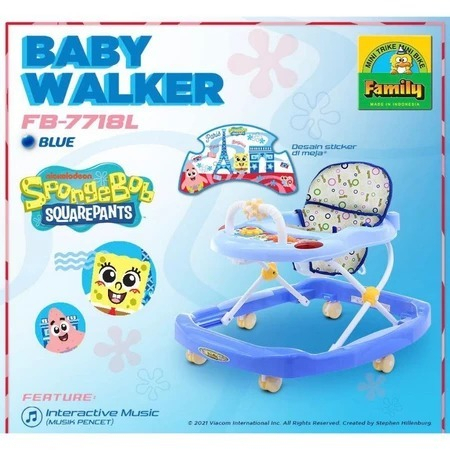 Baby Walker Family 7758 - Tanpa Gagang Dorongan Baby Walker Family 7718L
