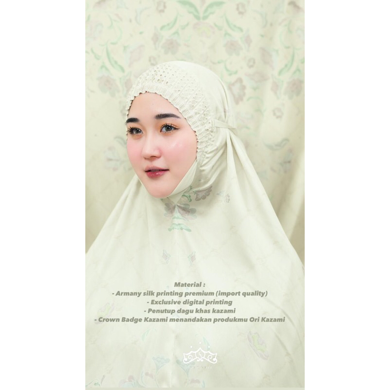 Kazami - Mukena Telekung Ainun free Sajadah & Pouch Ori by Kazami Store