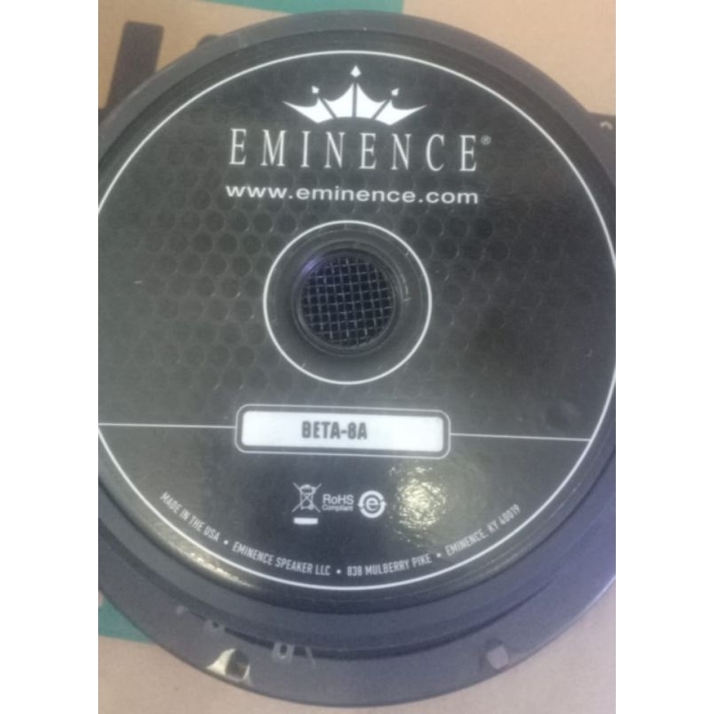 Speaker 8 inchi eminence Beta 8A ori baru