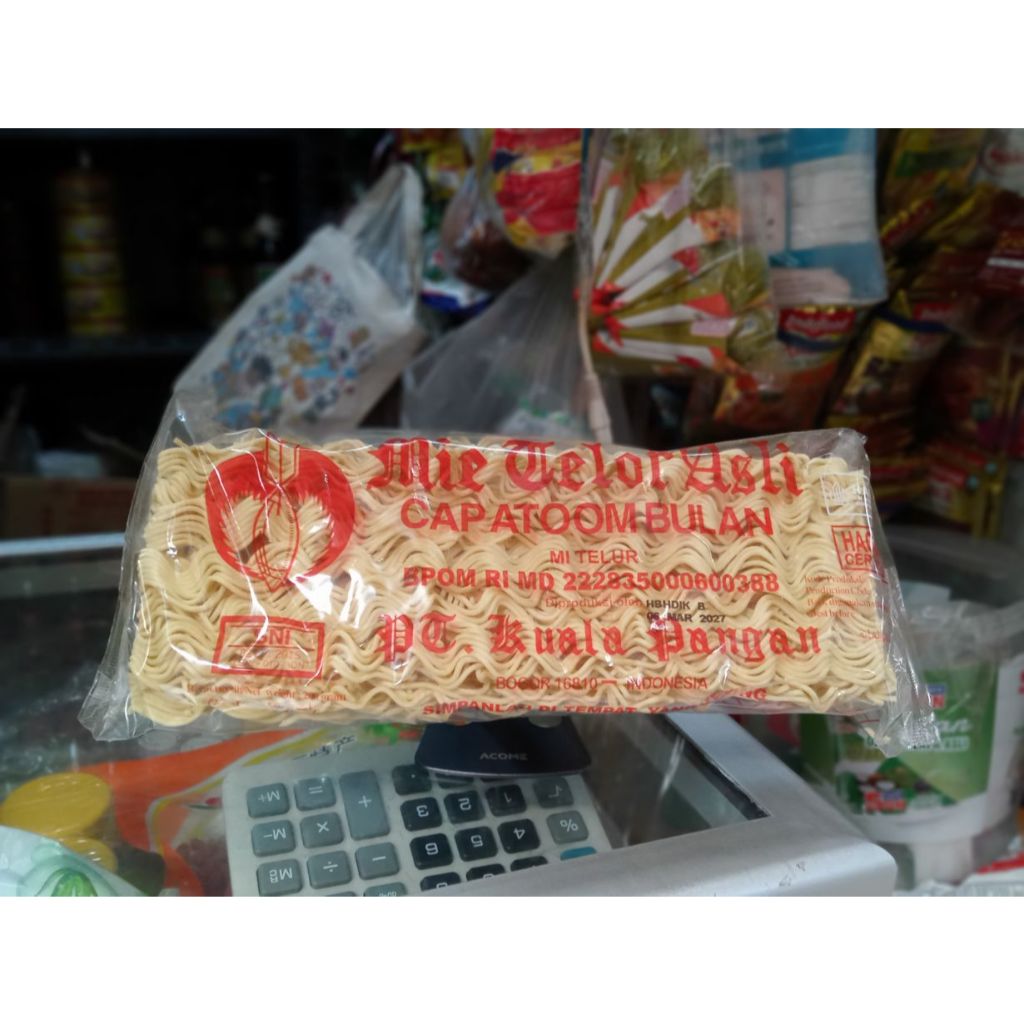 

Mie Telur Asli Cap Atoom Bulan berat/isi 200gr