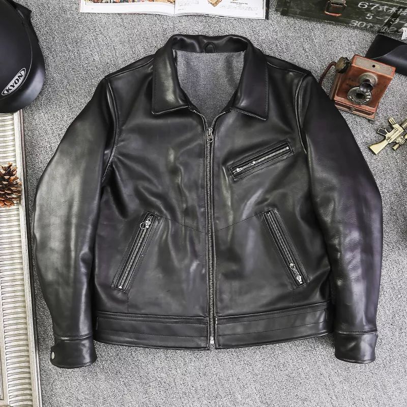 Jaket kulit pria asli sapi srangken garut original - oxhide27