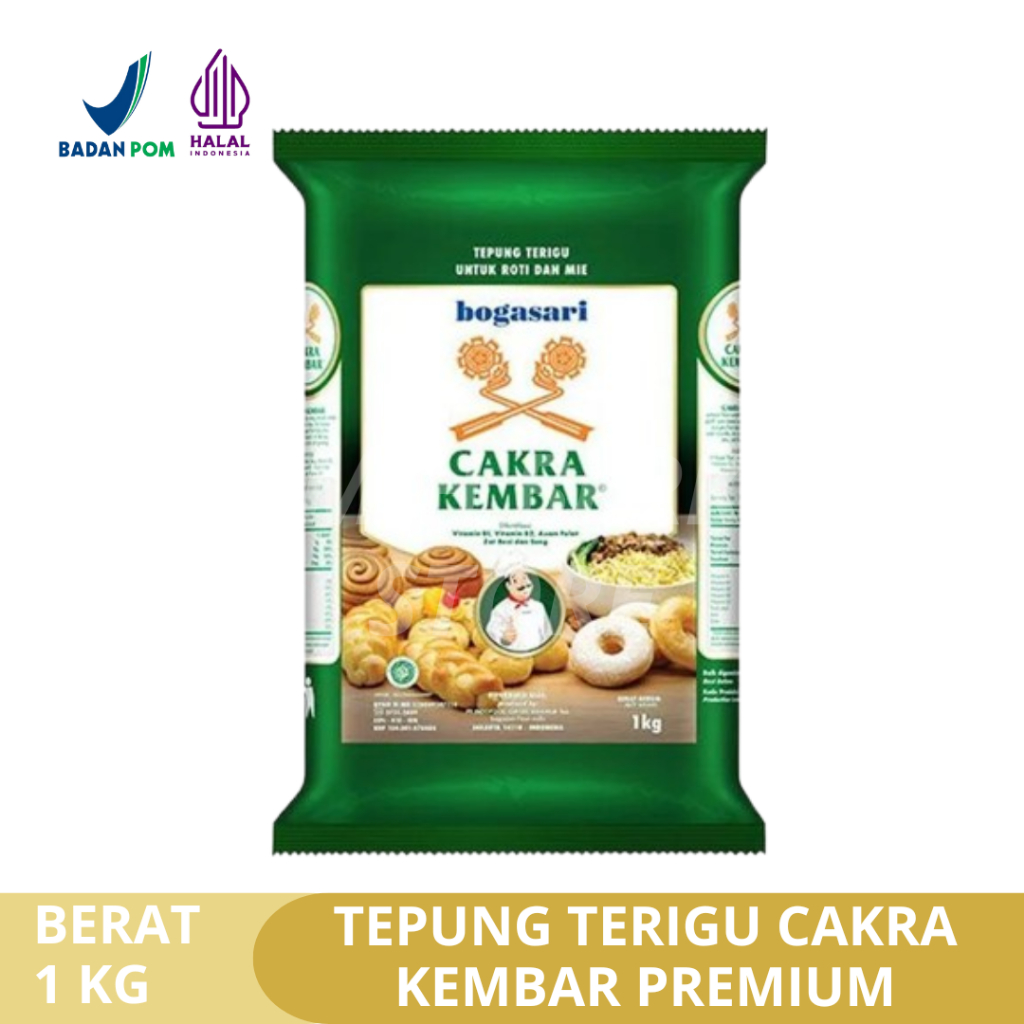 

TEPUNG TERIGU CAKRA KEMBAR 1 KG PREMIUM