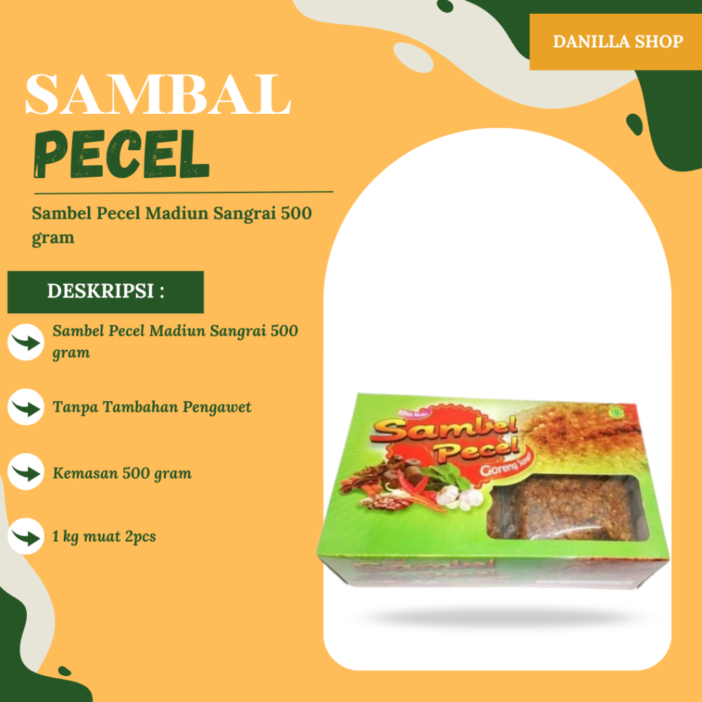 

Sambel Pecel Madiun Sangrai 500 gram Premium