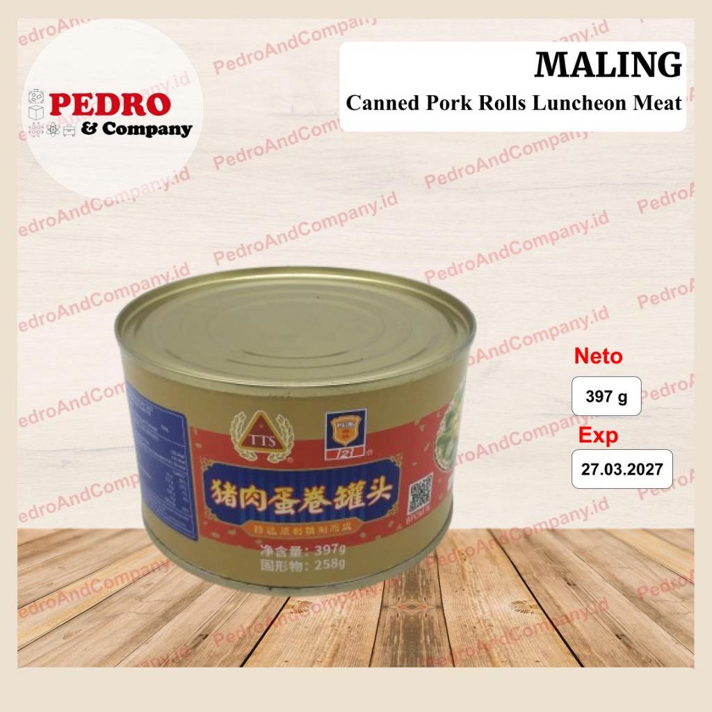 

Canned pork rolls luncheon meat 397 gram TTS daging babi gulung