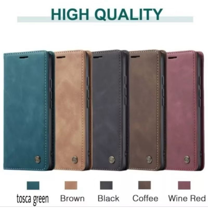 Flipcase Samsung Galaxy S22 Plus - S22 Ultra Premium Leather Flip Cover Wallet Magnetic Caseme