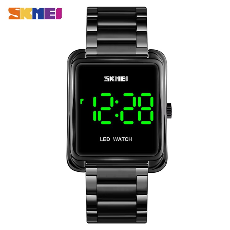 Jam Tangan Pria / SKMEI Digital LED 1505 Stainless Steel / Jam Tangan Digital LED Original Onisto.id