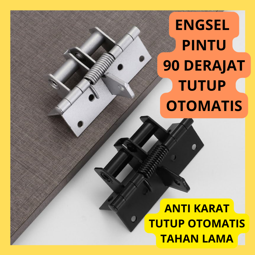 RLECS Engsel Tutup Pintu Jendela Rumah Kamar  Dapur 90 Derajat Buka Rata Tutup Otomatis Sendiri