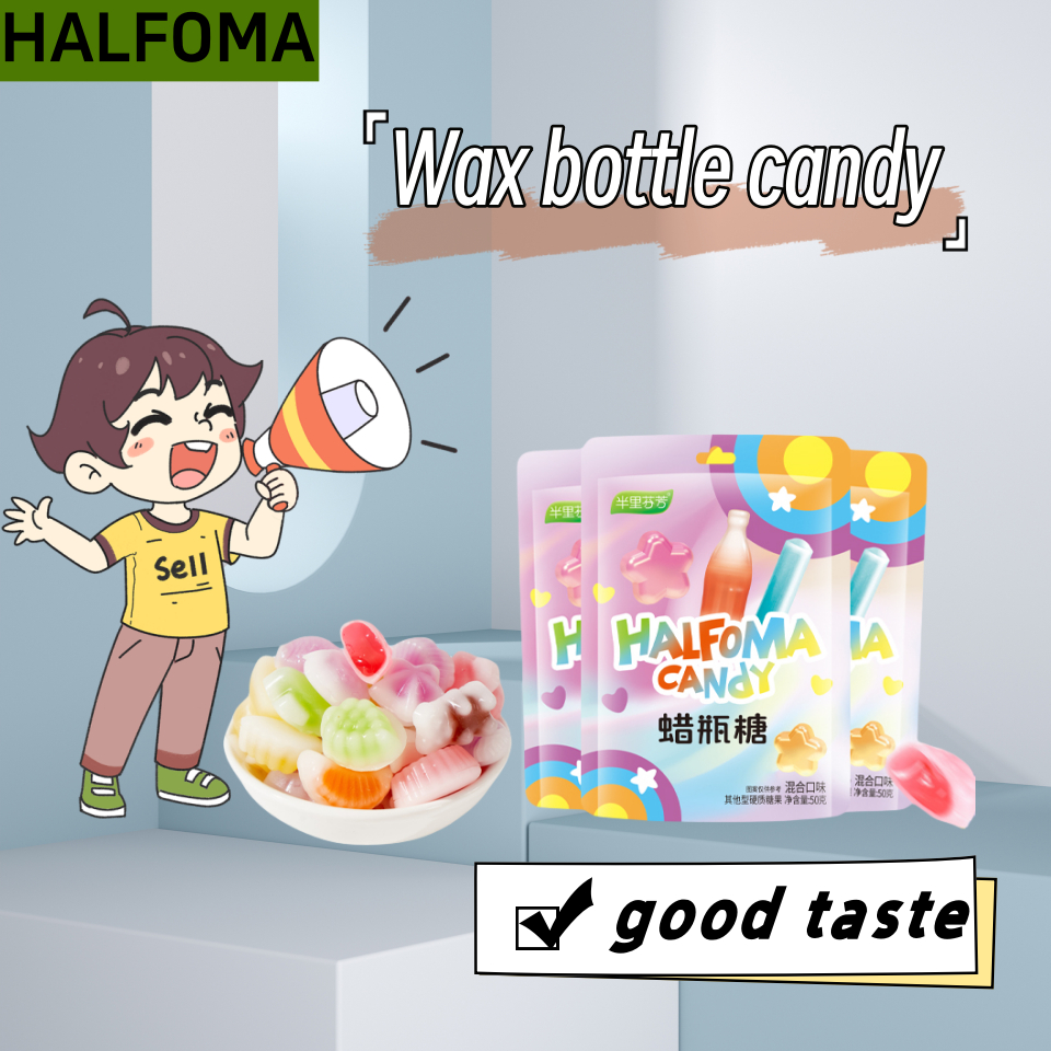 

Permen yang dapat dimakan yang meledak dengan rasa buah dan bentuk yang lucu