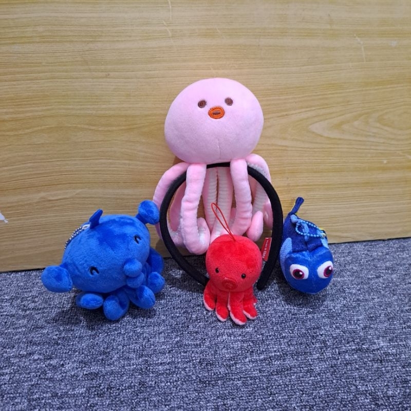 PART 2 - Boneka ganci hewan laut - Boneka ikan nemo dory gurita - boneka gurita - boneka cumi - band