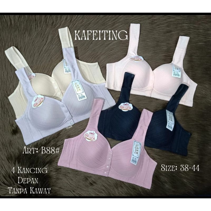 BH/Bra Menyusui Kafeiting B88 Baby Skin Berpori Pakai Busa Ukuran 38-44