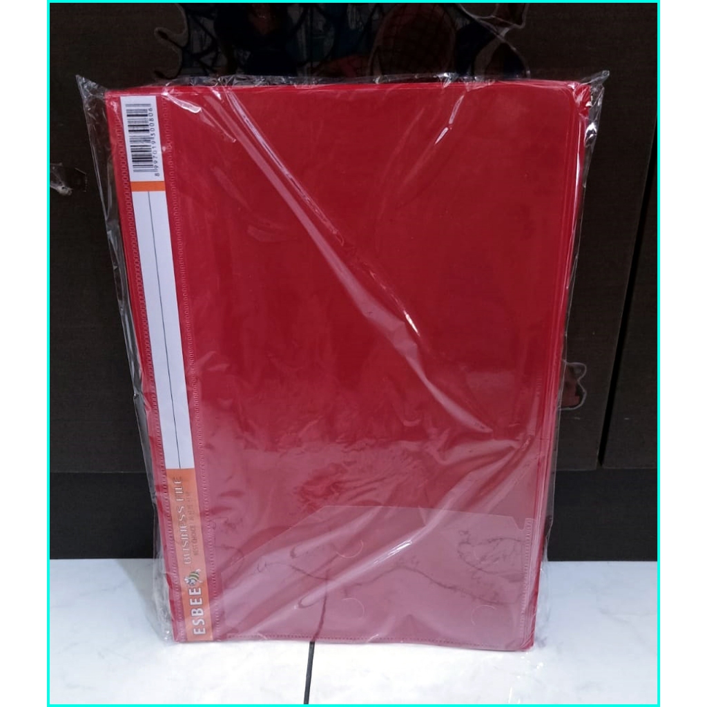 

(12 PCS / 1 PAX WARNA HIJAU) Map Business File Kantong Folio Esbee / Bisnis File Acco Plastik F4