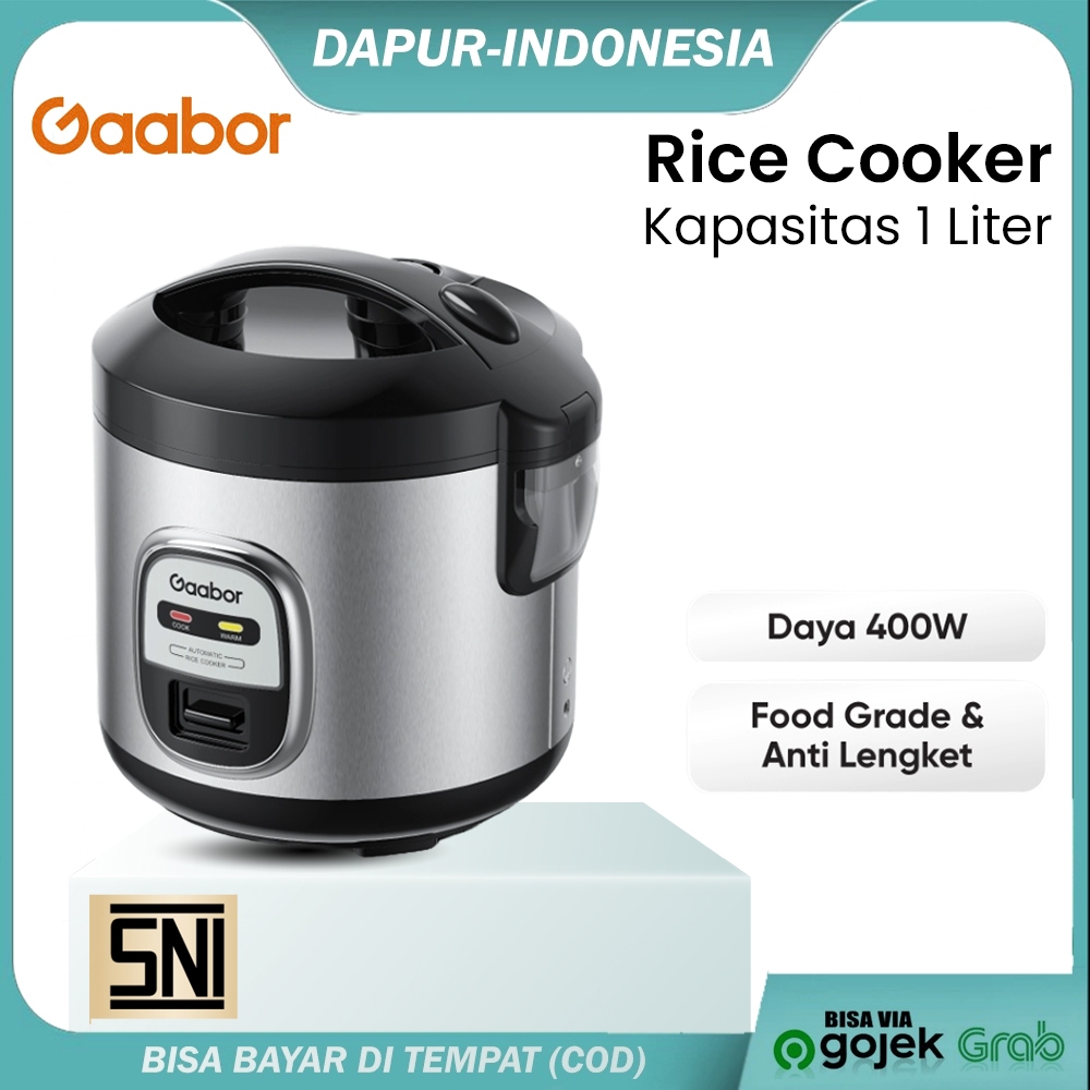 Rice Cooker Serbaguna Gaabor (Memasak Mengukus Menghangatkan) - Kapasitas 1 Liter