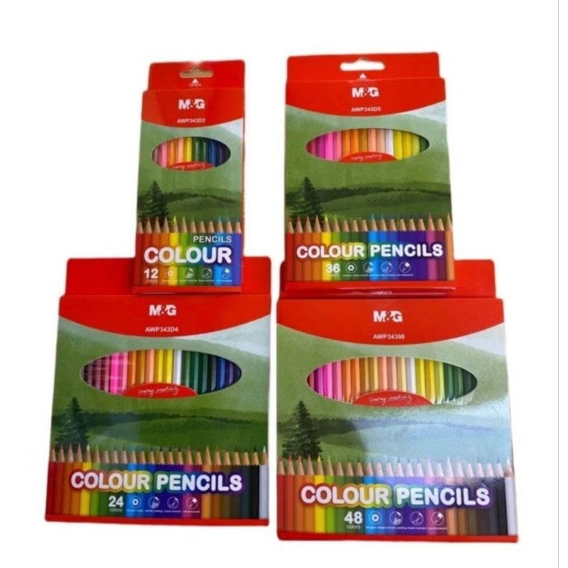 

M&G Pensil Warna Panjang Hexagonal Isi 12, 24, 36, 48 Warna