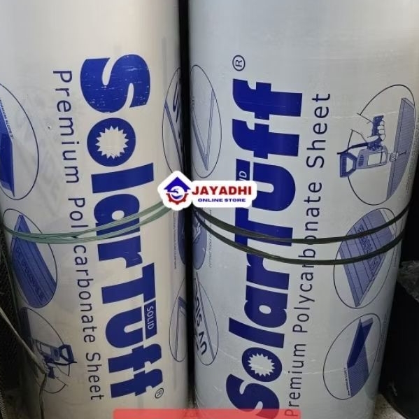 Solartuff Flat 1,2mm - 50m Per ROLL / SolarFlat Atap Plat Bening Kanopi Transparan Policarbonate
