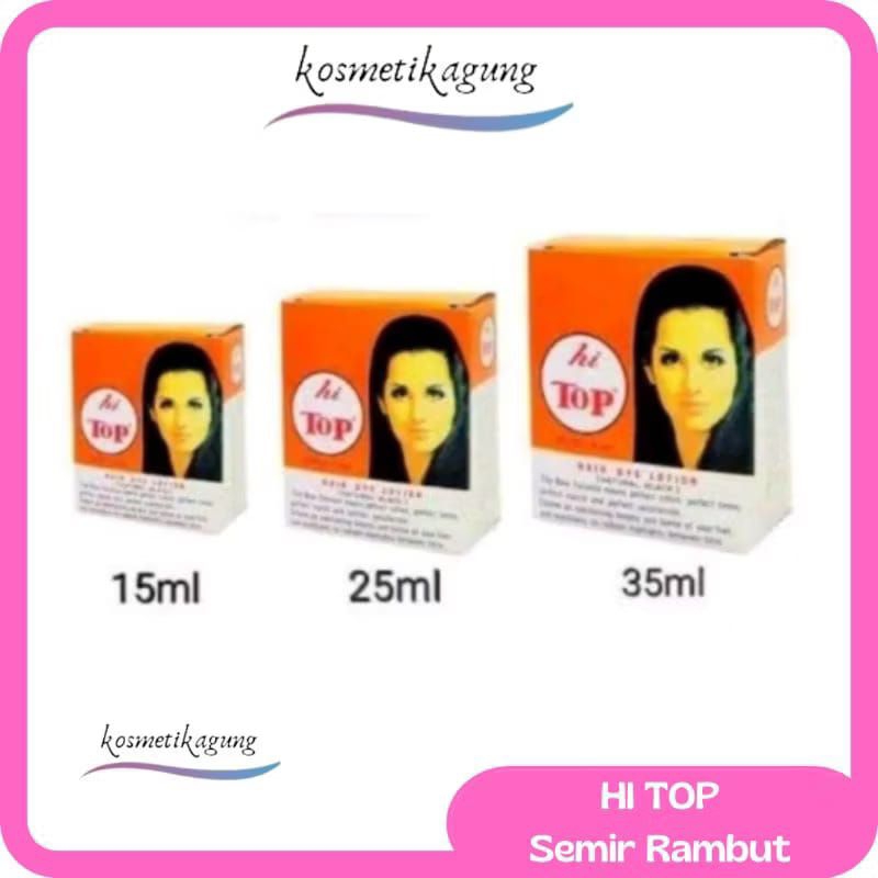 hi top 25 ml semir rambut warna hitam natural penutup uban