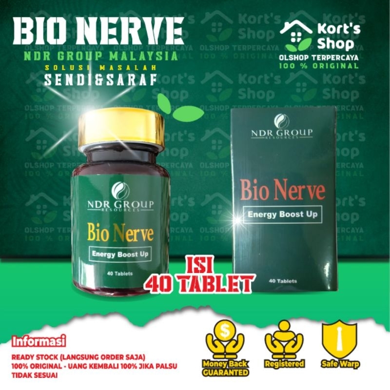 Bio Nervee Bionervee NDR Group Malaysia Pil Hitam Asli – Obat Herbal Sendi & Saraf | 100% Original B